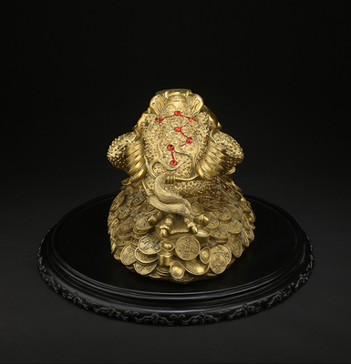 金銅金蟾招財擺件定制 金屬工藝品定做 銅制品銅制工藝品批發 金屬擺件工廠直銷